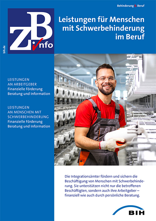 Detailansicht zu ZB Info - Leistungen für Menschen mit Schwerbehinderung im Beruf