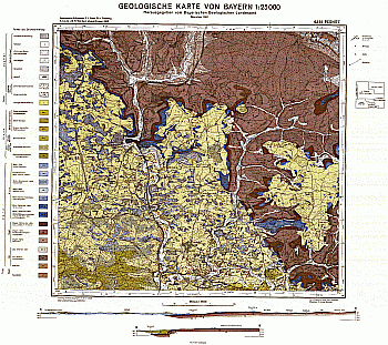 Produktbild 1 für den Artikel: Geologische Karte m. Erläuterung 1:25 000 6235 Pegnitz