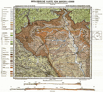 Produktbild 1 für den Artikel: Geologische Karte m. Erläuterung 1:25 000 6436 Sulzbach-Rosenberg Nord
