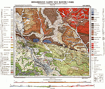 Produktbild 1 für den Artikel: Geologische Karte m. Erläuterung 1:25 000 6537 Amberg