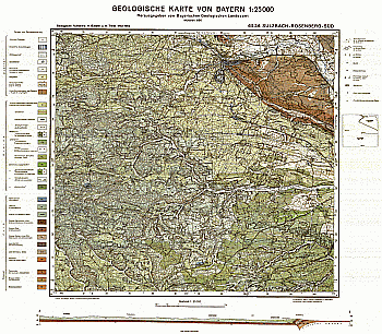 Produktbild 1 für den Artikel: Geologische Karte m. Erläuterung 1:25 000 6536 Sulzbach-Rosenberg Süd