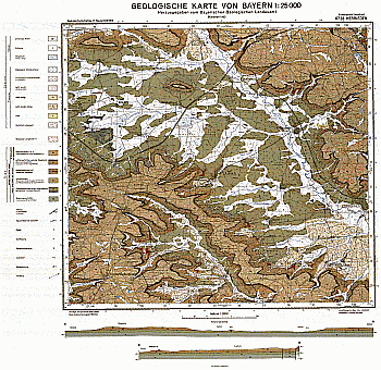 Produktbild 1 für den Artikel: Geologische Karte m. Erläuterung 1:25 000 6728 Herrieden