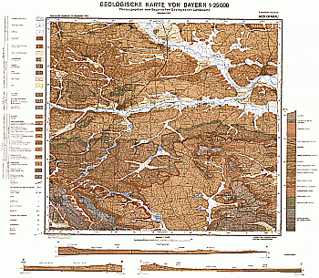 Produktbild 1 für den Artikel: Geologische Karte m. Erläuterung 1:25 000 6829 Ornbau
