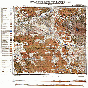 Produktbild 1 für den Artikel: Geologische Karte m. Erläuterung 1:25 000 6533 Röthenbach a. d. Pegnitz