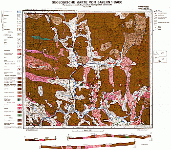 Produktbild 1 für den Artikel: Geologische Karte m. Erläuterung 1:25 000 6945 Zwiesel