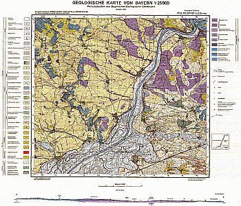 Produktbild 1 für den Artikel: Geologische Karte m. Erläuterung 1:25 000 7136 Neustadt a. d. Donau