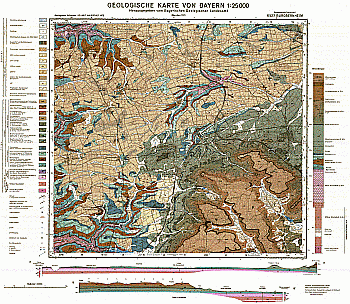 Produktbild 1 für den Artikel: Geologische Karte m. Erläuterung 1:25 000 6527 Burgbernheim