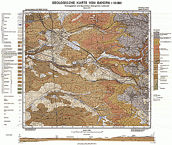 Produktbild 1 für den Artikel: Geologische Karte 1:25 000 6633 Feucht