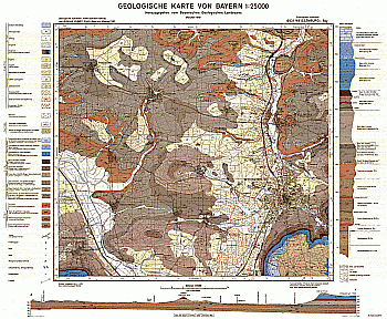 Produktbild 1 für den Artikel: Geologische Karte 1:25 000 6931 Weißenburg i. Bay.