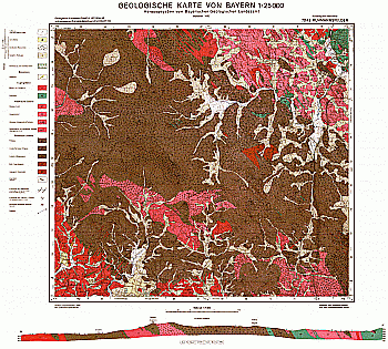 Produktbild 1 für den Artikel: Geologische Karte 1:25 000 7043 Ruhmannsfelden