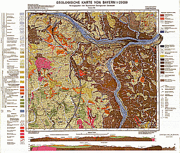 Produktbild 1 für den Artikel: Geologische Karte 1:25 000 7446 Passau