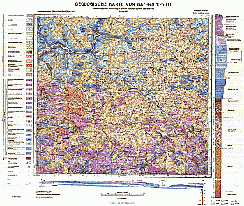 Produktbild 1 für den Artikel: Geologische Karte 1:25 000 7032 Bieswang
