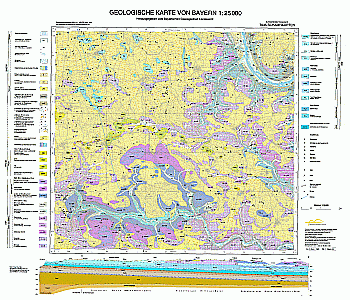Produktbild 1 für den Artikel: Geologische Karte 1:25 000 7035 Schamhaupten