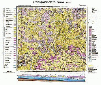 Produktbild 1 für den Artikel: Geologische Karte 1:25 000 7135 Kösching