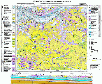 Produktbild 1 für den Artikel: Geologische Karte 1:25 000 7133 Eichstätt