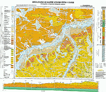 Produktbild 1 für den Artikel: Geologische Karte 1:25 000 7433 Schrobenhausen