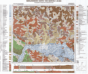 Produktbild 1 für den Artikel: Geologische Karte 1:25 000 6741 Cham West