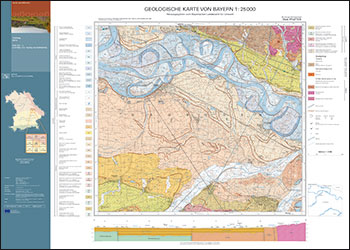 Produktbild 1 für den Artikel: Geologische Karte 1:25 000 7040 Pfatter