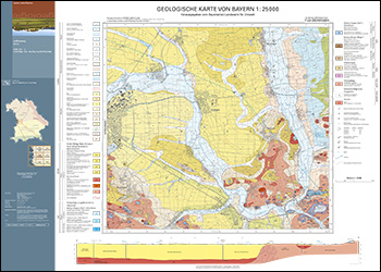 Produktbild 1 für den Artikel: Geologische Karte 1:25 000 7129 Deiningen