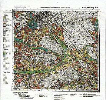 Produktbild 1 für den Artikel: Bodenschätzungskarte 1:25 000 6131 Bamberg Süd