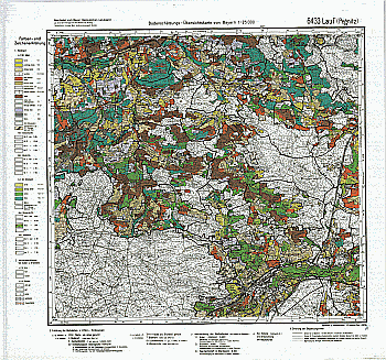 Produktbild 1 für den Artikel: Bodenschätzungskarte 1:25 000 6433 Lauf a.d. Pegnitz