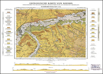 Produktbild 1 für den Artikel: Historische Geologische Karte 1:25 000 7433 Schrobenhausen (alte Nummer 552)