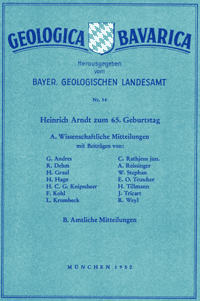 Produktbild 1 für den Artikel: Geologica Bavarica Band 14: H. Arndt zum 65. Geburtstag. Festschrift mit verschiedenen Beiträgen.