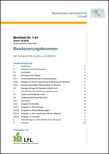 Bewässerungsbrunnen - der fachgerechte Ausbau und Betrieb - Merkblatt Nr. 1.4/1