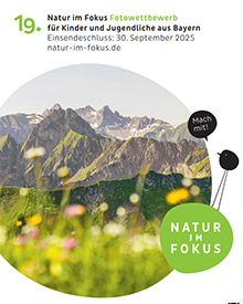 Natur im Fokus Fotowettbewerb 2025 für Kinder und Jugendliche aus Bayern - Faltblatt