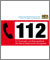Detailansicht zu Europaweite einheitliche Notrufnummer 112 für Feuerwehr und Rettungsdienst - Aufkleber in Postkartengröße