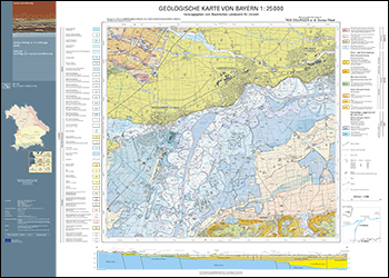 Produktbild 1 für den Artikel: Geologische Karte 1:25.000 7428 Dillingen a. d. Donau West